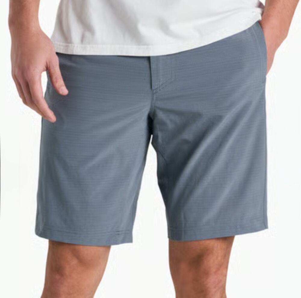 Kuhl Upriser Perforated Performance Shorts Hiking Outdoor Sz 32 10" Length Blue